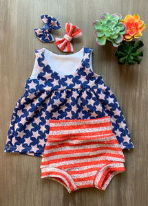 4th of July Peplum & Bummies Set