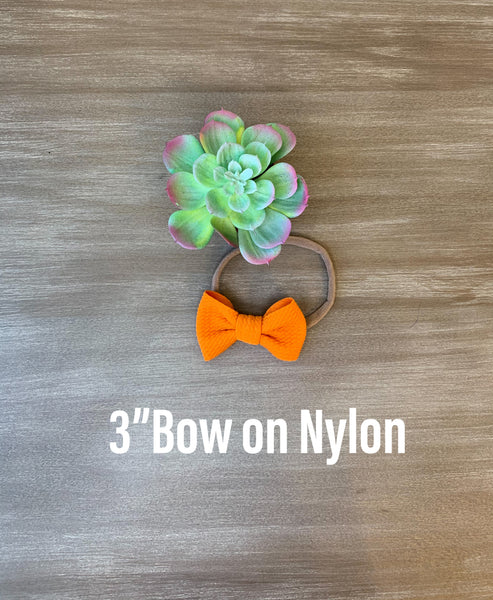 Fall Bummies In Orange With Matching 3" Piggy Bow on Nylon