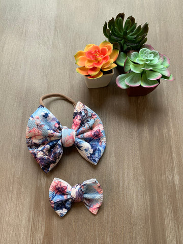 Garden Roses Remix Bow on Nylon