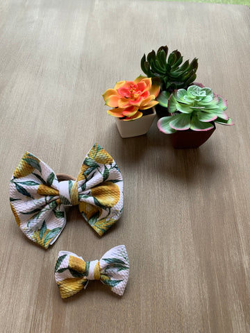 Vintage Lemons Bow on Nylon